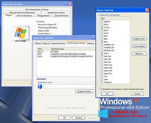 截图 HashTab Windows 8
