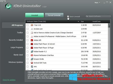 截图 IObit Uninstaller Windows 8