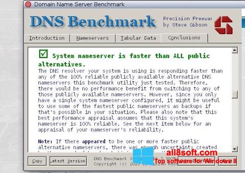 截图 DNS Benchmark Windows 8