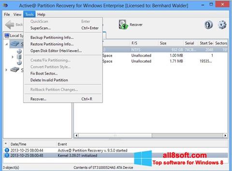 截图 Active Partition Recovery Windows 8