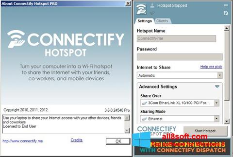 截图 Connectify Hotspot PRO Windows 8
