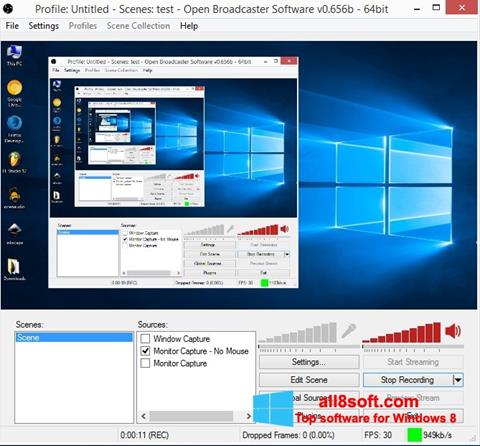 截图 Open Broadcaster Software Windows 8