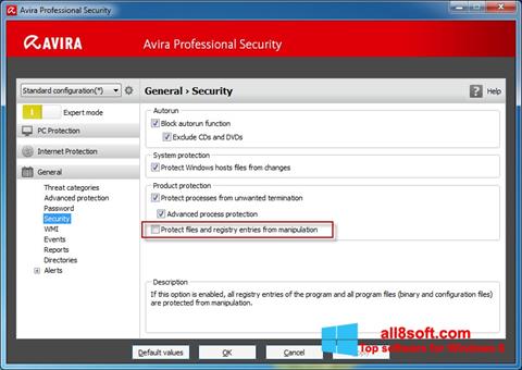 截图 Avira Professional Security Windows 8