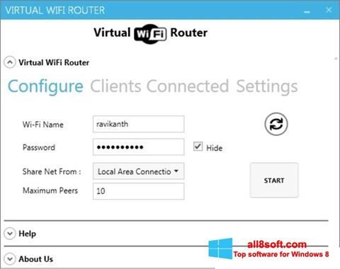 截图 Virtual WiFi Router Windows 8