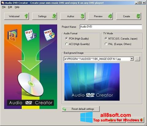 截图 Audio DVD Creator Windows 8