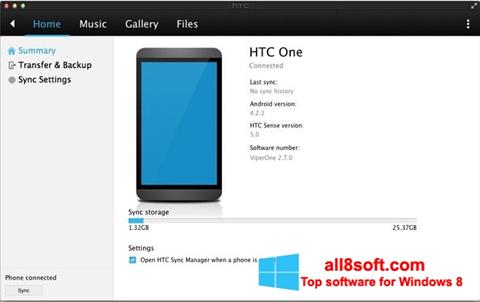 截图 HTC Sync Windows 8