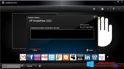截图 HP SimplePass Windows 8
