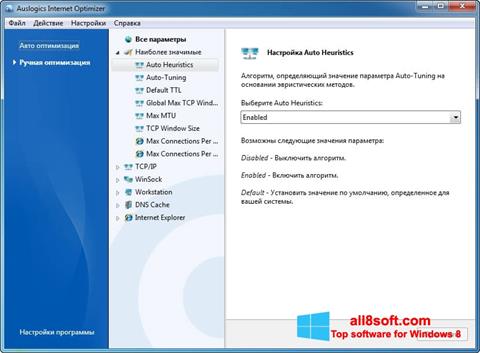 截图 Auslogics Internet Optimizer Windows 8