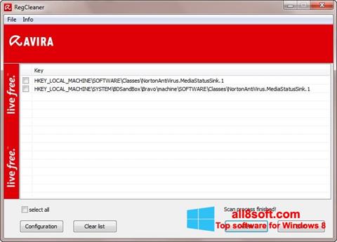 截图 Avira Registry Cleaner Windows 8