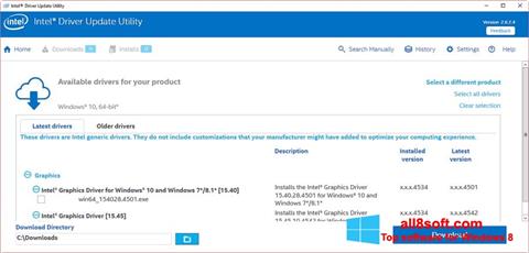 截图 Intel Driver Update Utility Windows 8