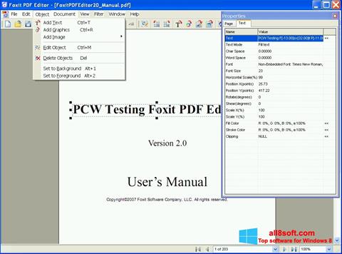 截图 Foxit PDF Editor Windows 8